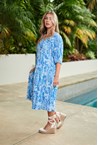 TIERS DRESS - blue pais